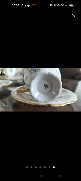 Juego café/te porcelana fina