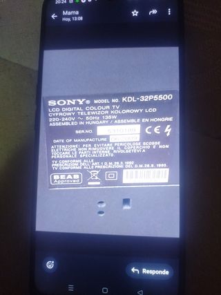 Televisión Sony Bravia  más tdt