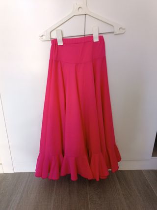 Falda flamenco fucsia 