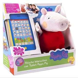 Peluche Peppa Pig interactivo con tabley
