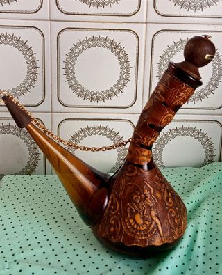 Porrón forrado en piel, flamenco