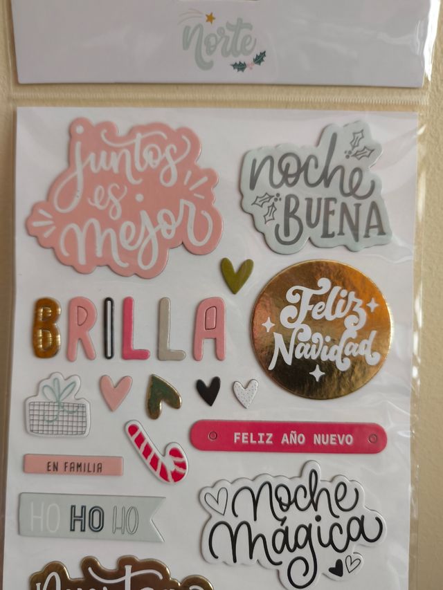 Lote pegatinas navidad scrapbooking