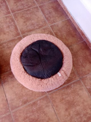 Dos camas de animales gatos y perros,una rosa otra