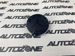 Emblema Mercedes negro brillo para capó 57 mm (B)