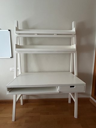 Escritorio de madera blanco Banak