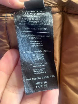 Chaqueta de plumas hombre