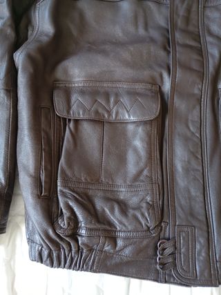 Cazadora piel hombre