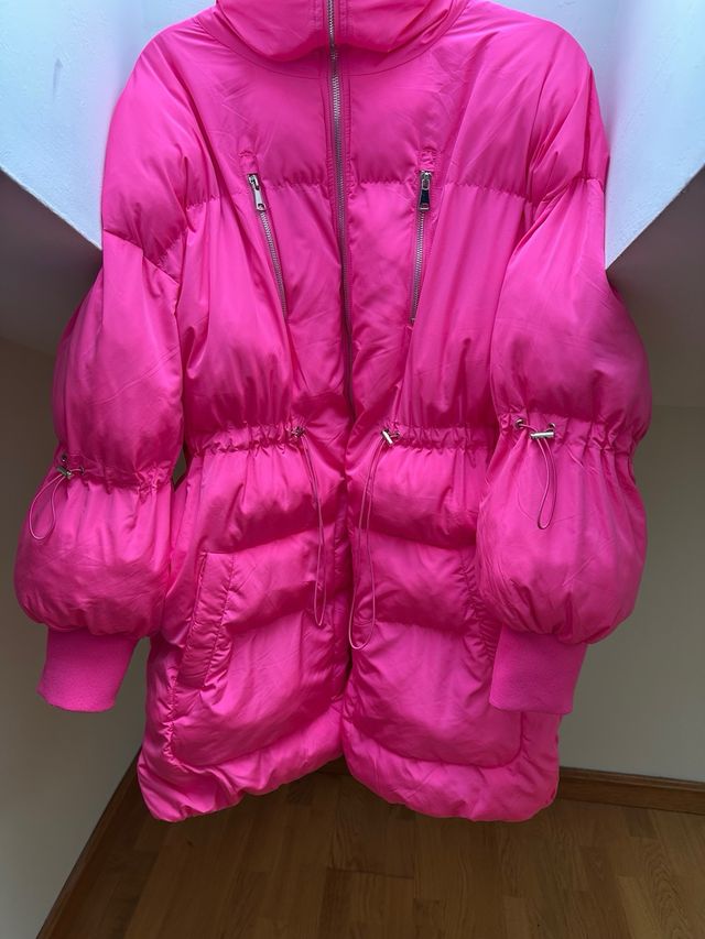 Parka rosa chile ,abriga mucho