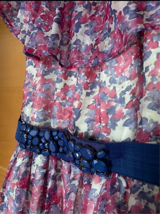 Vestido gasa vaporoso T 38/40 Amit