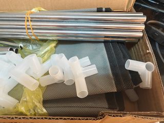 Zapatero tela plegable 7 niveles 2 columnas - Gris