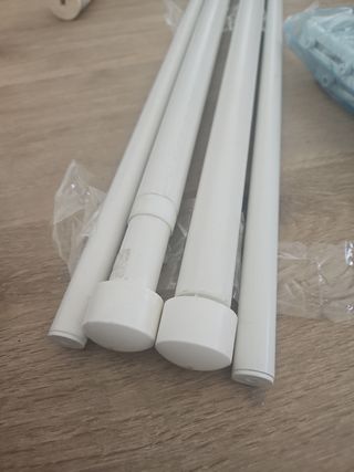 2 rieles dobles de cortina 120-220 IKEA 