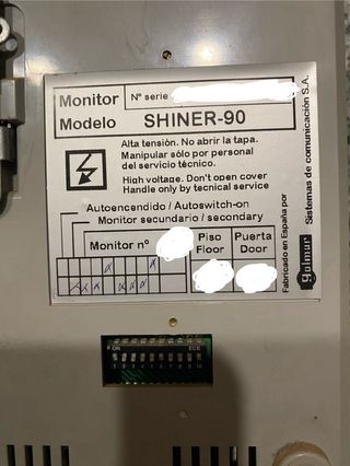 GOLMAR VIDEOPORTERO SHINER 90 TELEFONILLO