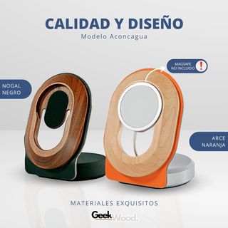 GeekWood Estación Carga Inalámbrica Madera Aconcag