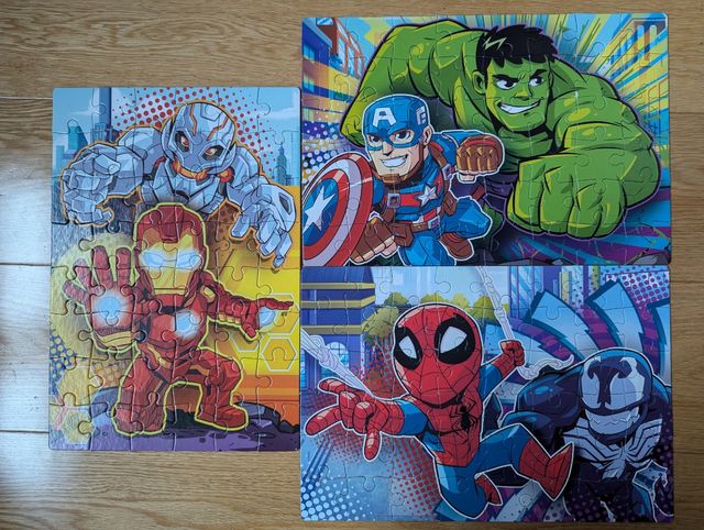 Puzzle 3 puzzles de 48 piezas Marvel