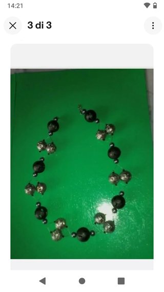 Collana tribale etnica argento bronzo