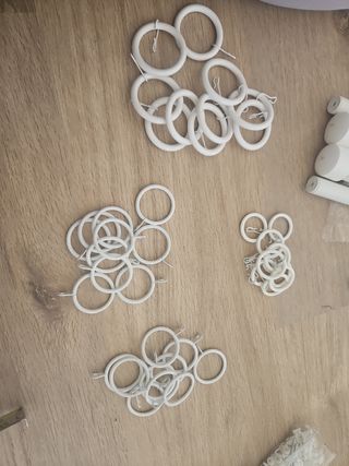 40 anillas para riel fino de IKEA