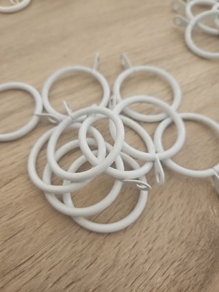 40 anillas para riel fino de IKEA