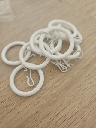 40 anillas para riel fino de IKEA