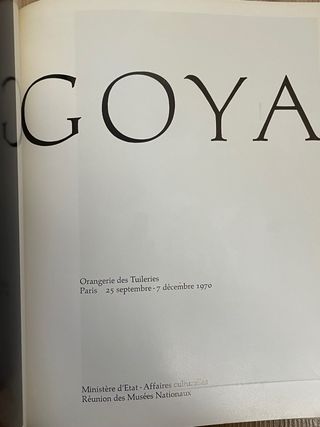 Libro de Goya en frances