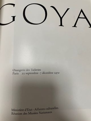 Libro de Goya en frances