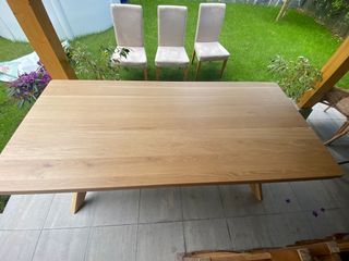 Mesa de roble natural