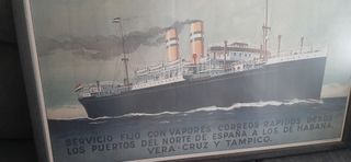 Cuadro Holland América Line. Vintage