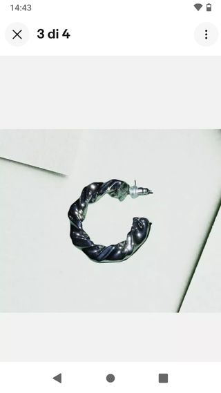 D109 orecchini cerchio inox intrecciato