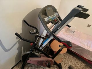 Cinta de correr y bici estatica 