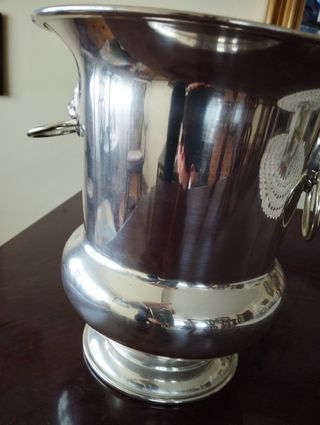 Champanera de alpaca plateada