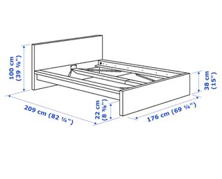 Cama doble con colchón