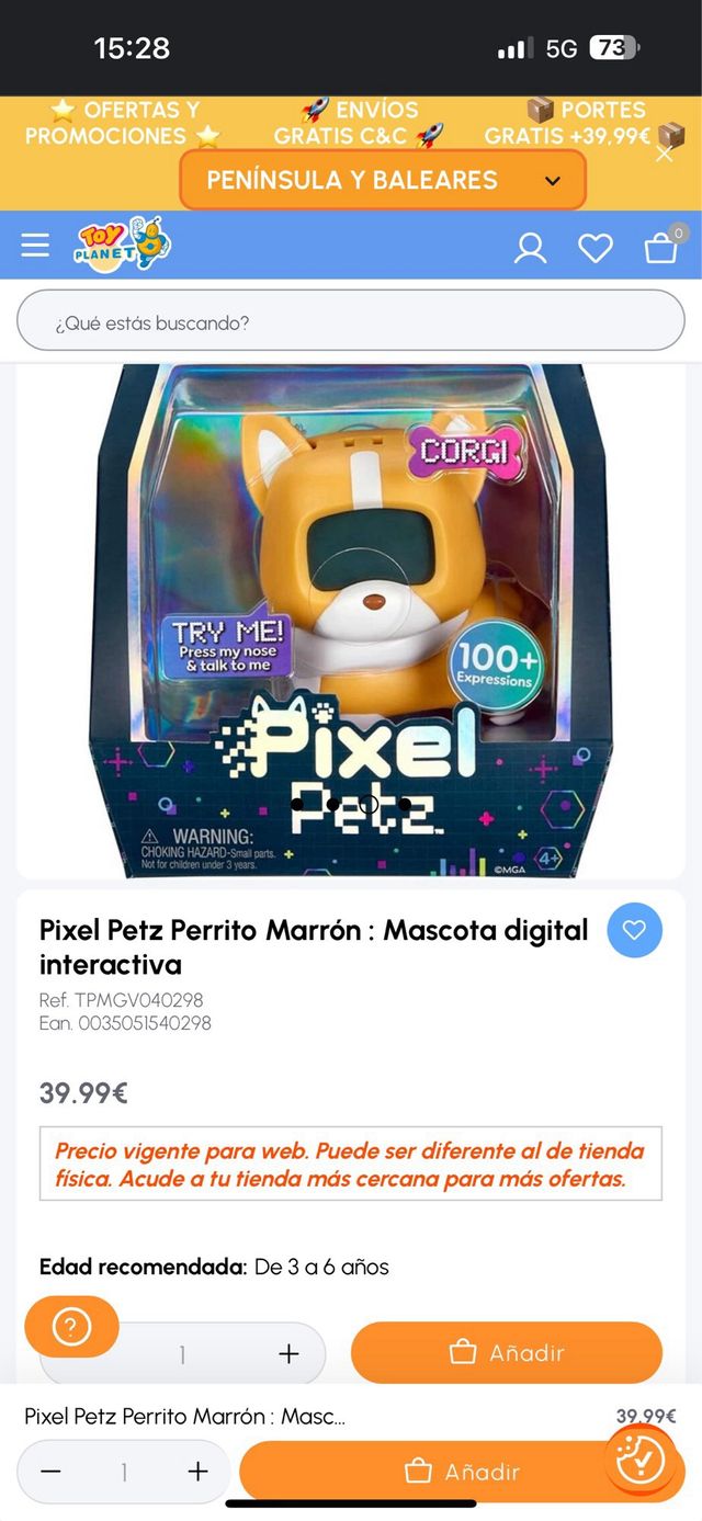 Pixel Petz Perrito Marrón Mascota digital interact