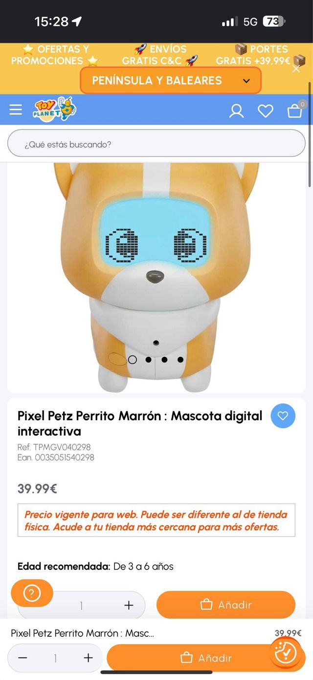 Pixel Petz Perrito Marrón Mascota digital interact