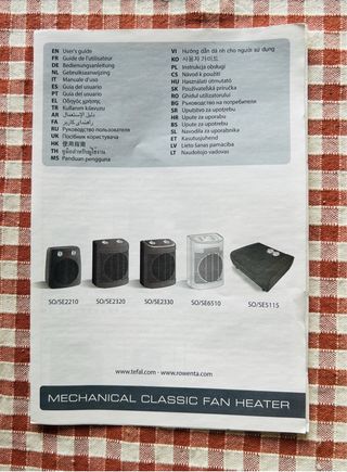 Calefactor bajo consumo Rowenta