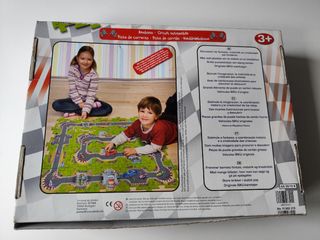 Puzzle de suelo pista de carreras + 2 vehículos