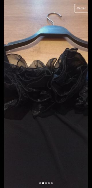 Top flores organza Zara