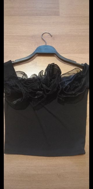 Top flores organza Zara