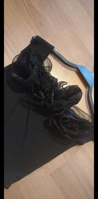 Top flores organza Zara