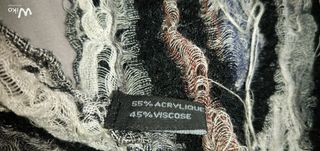 Sciarpa maxi nera, bianca, grigia, marr