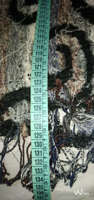 Sciarpa maxi nera, bianca, grigia, marr