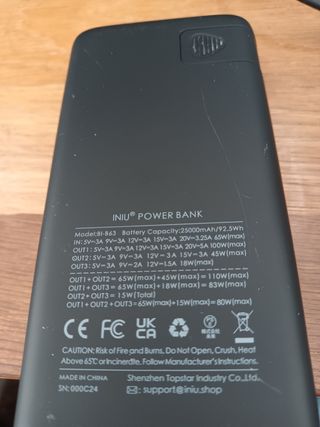 POWER BANK 25 000 mAH. 100w