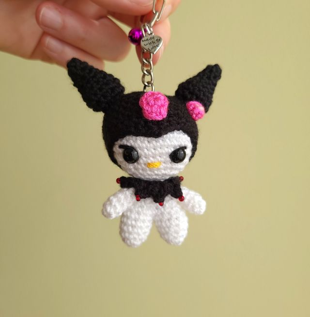 Portachiavi Kuromi fatto a mano