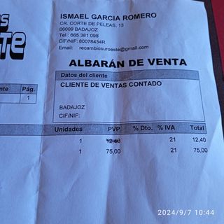 Batería Varta 12v/70Ah en garantía 
