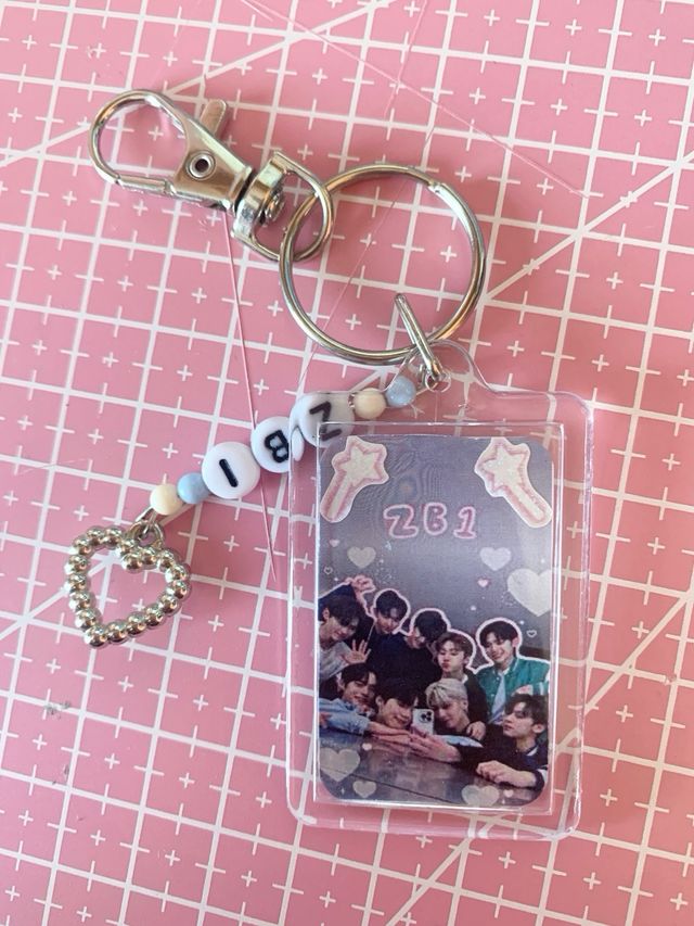 Zerobaseone double sided keychain