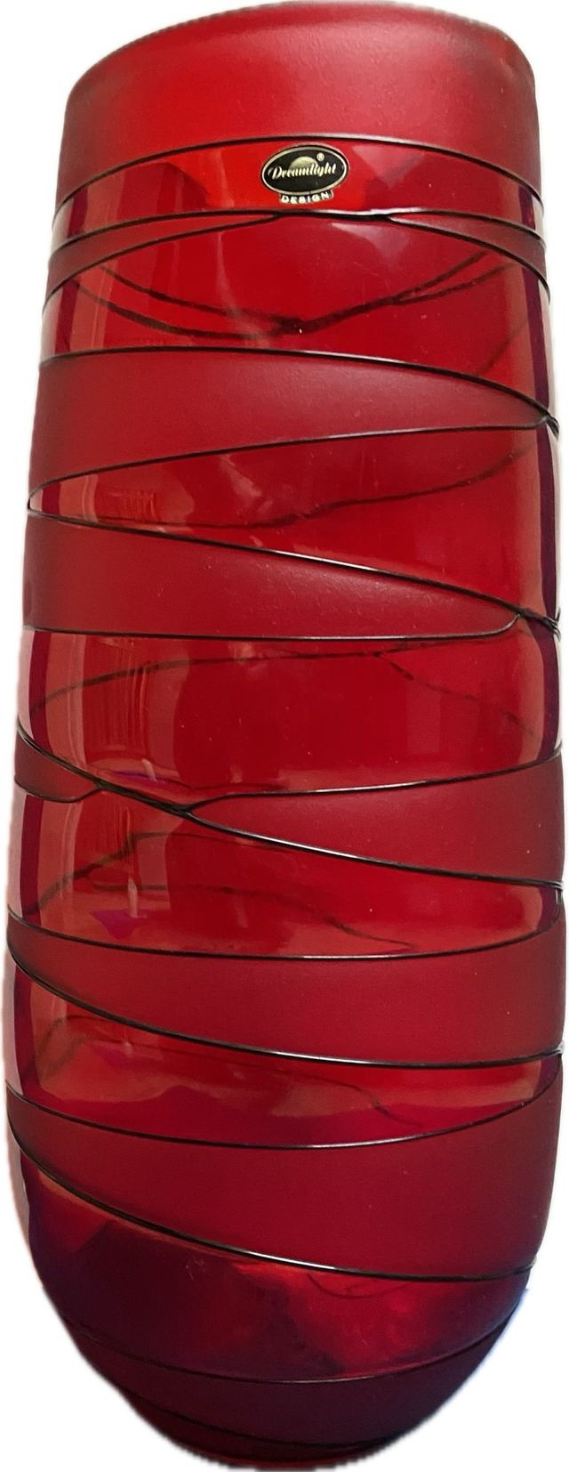 Portavelas vidrio granate