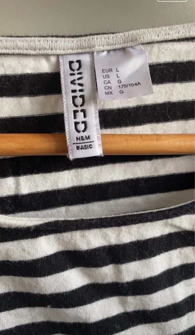 Crop top manga larga HyM