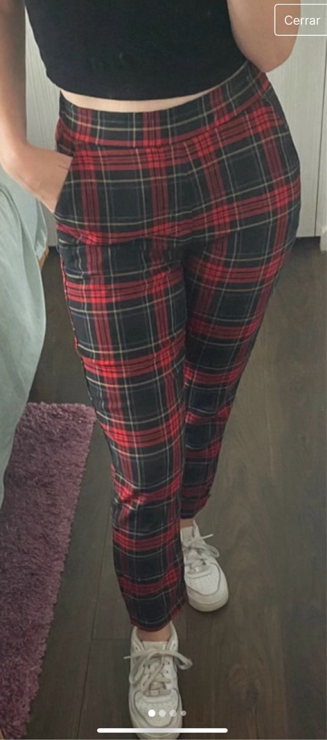 Pantalón jogger Zara cuadros Xs