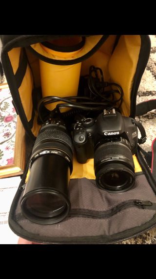 Aparato fotos 550D y teleobjectivo