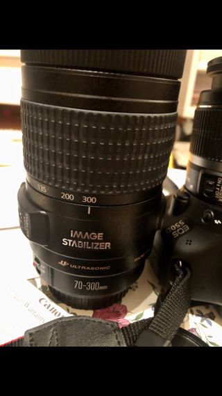 Aparato fotos 550D y teleobjectivo