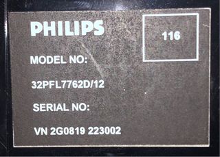 Televisor philips Flat TV 32” 32PFL7762D/12