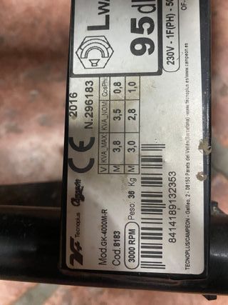 Generador gasolina profesional 3,5 Kw